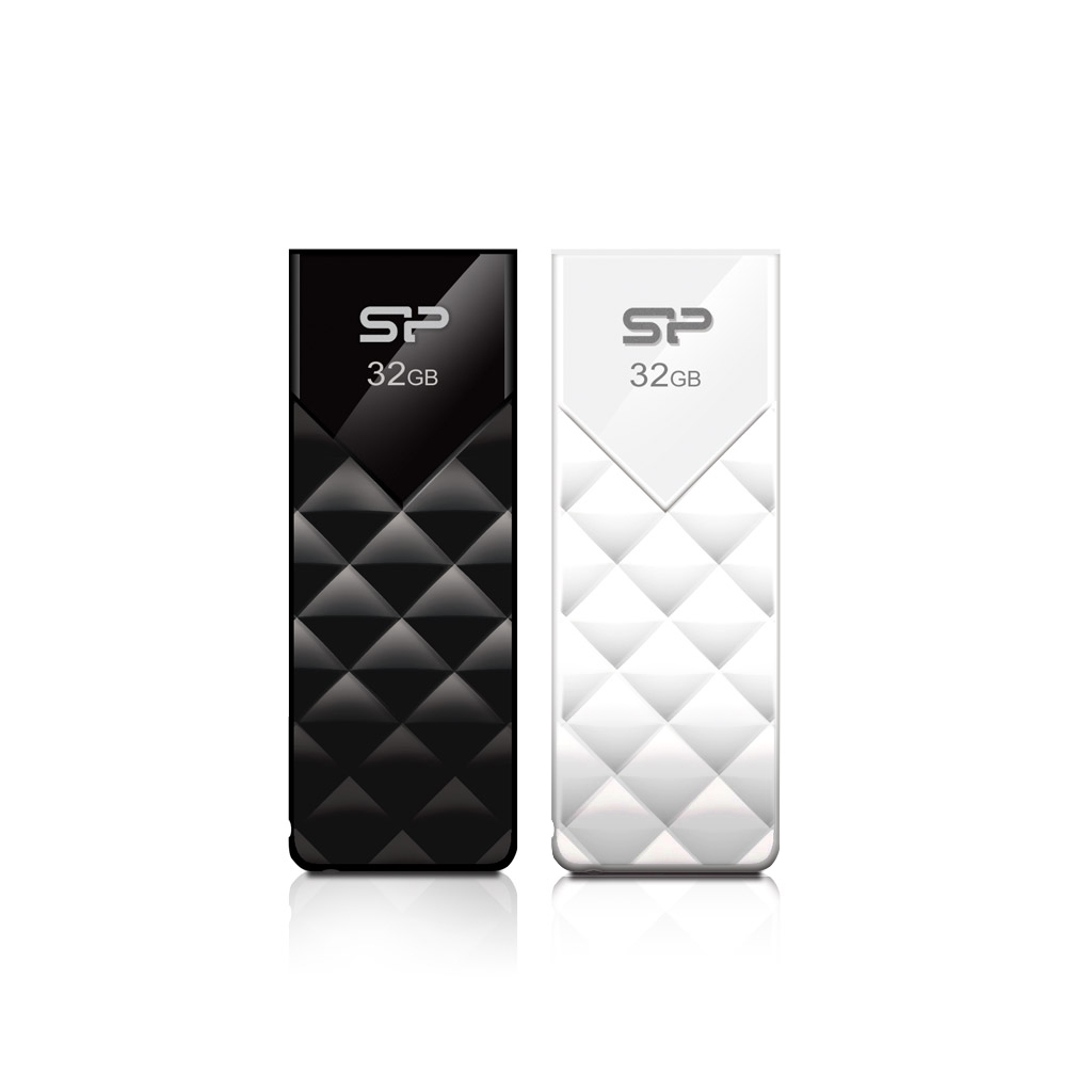 MEMORIA USB SILICON POWER MODELO ULTIMA U03, 8GB colores negro y blanco